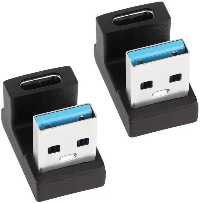 Main image of Vszerda U-Shape USB 3.1 to USB C Adapter 180 Degree USB A3.1 Male to Type C Female Coupler Connector 10Gbps Support Data Transfer OTG 2Pcs