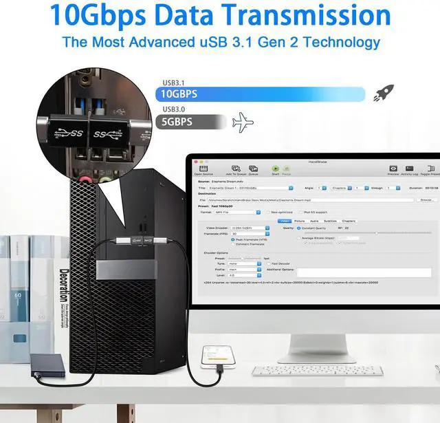 Alt view image 2 of 6 - Vszerda USB3.1 Male to USB C Male 90° Angle Adapter 10Gbps USB3.1 to USB C Charging Connector Right Angle Plug QC60W/PD15W (only A to C), for Phone Wall Charger,4Pcs(2 Up+2 Down)/Positive Bend