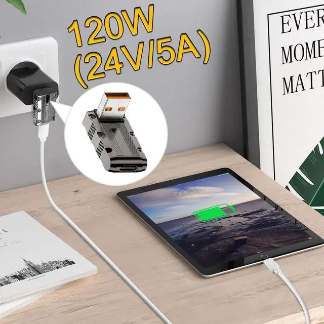 Alt view image 3 of 7 - Vszerda Metal Mecha Model USB3.1 to USB C 90° Angle Adapter 10Gbps 120W USB3.1 Male to USB C Female Right Angle Data Connector, LED Light, for Wall Charger PC Laptop, Positive Bend (C Port Down)