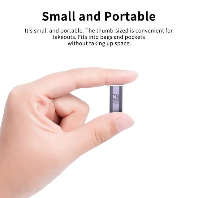 Alt view image 7 of 7 - Vszerda USB C Female-to-Female Coupler USB4.0 Type C Connector 40Gbps 100W Data Transfer Type C OTG for Laptop Tablet Phone, 2 Pieces