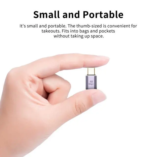 Alt view image 6 of 6 - Vszerda USB C Male to Female Coupler USB4.0 Type C Expansion Adapter 40Gbps 100W Data Transfer Type C OTG for Laptop Tablet Phone, 2 PCS(Pass-throught Male)