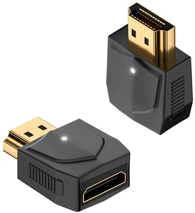 Main image of Vszerda HDMI to Mini HDMI 8K Adapter Converter UHD 2.1, Gold Plated Male to Female Connector, 3D 8K@60Hz/4K@120Hz, LED Light, for Laptop HDTV Monitor Projector Digital Camera, 2Pcs