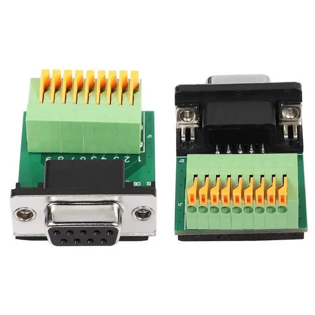 Alt view image 2 of 6 - Vszerda RS232 DB9 Quick Connect Solderless Adapter DB9 Female to 9 Pin Spring Terminal Crimp Connector, for Serial Communication Interface Devices(Female)