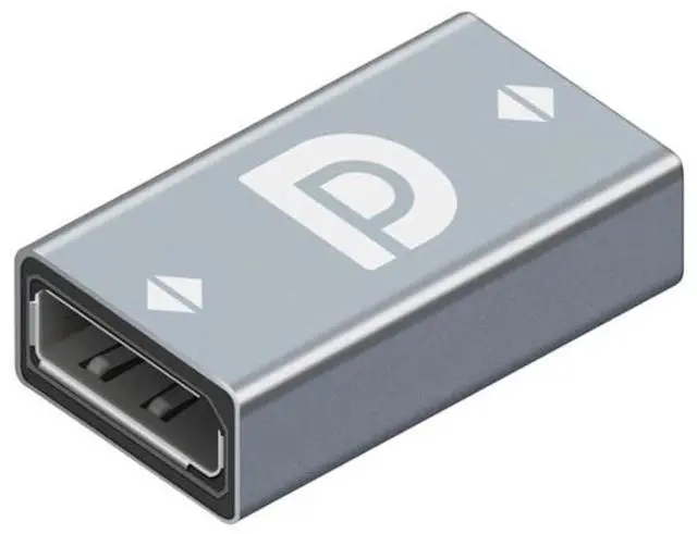 Main image of Vszerda DP Female Adapter 8k@60HZ DP Female to DP Female Extention Coupler HD Video Convertor DP1.4 Support HDR Suitable for DP Cable Extension and Transfer Gray