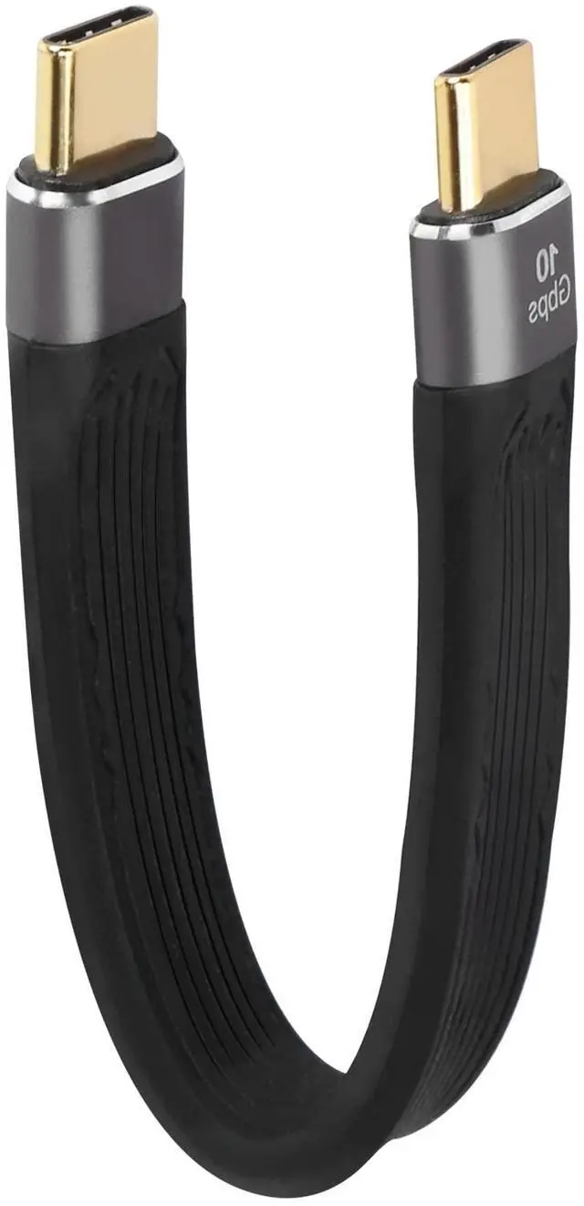 Main image of Vszerda Short USB C to USB C Cable 100W,10Gbps Data Transfer PD Fast Charging 3.1 Gen 2 Type C to Type C Male Short Cable for Type C Device 5.11in