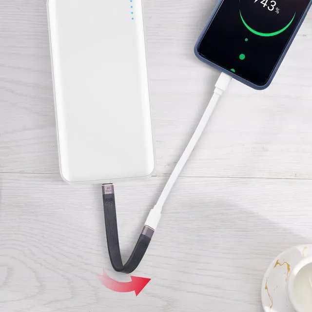 Alt view image 3 of 7 - Vszerda Short USB C 4.0 Cable 100W, 40Gbps USB Type C Female to Male Data Transfer 100W PD Short Cable for Type C Device, 5.11 inch (Type C Female)