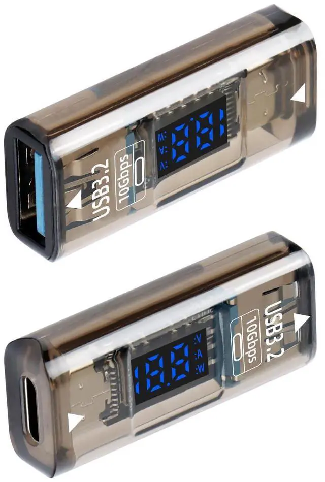 Main image of Vszerda USB A Female to USB C Female Adapter,Type C to USB A Adapter Double Side,36W Fast Charging10Gbps Data Transmissionwith LED DisplaySuitable for Laptops, Desktop Computers(2 Pack)