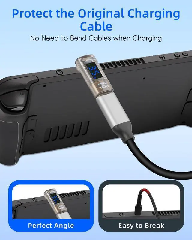 Alt view image 5 of 7 - Vszerda 270 Degree USB C Power Meter with Digital Display,PD 140W USB C Adapter,Supports Voltage,Current and Power Detection,USB Type C Male to Female for,Phone,Laptops(2 Pack)