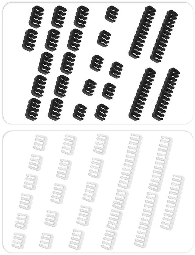 Main image of Vszerda Cable Comb Kit,PSU Cable Combs,CPU Cable Management,48 pcs Set 24-pin x 8,8-pin x 24,6-pin x 16,3mm up to 3.4mm black