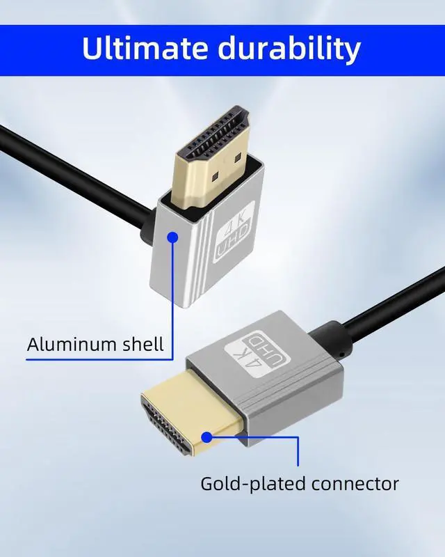 Alt view image 3 of 7 - Vszerda 4K Down Angle HDMI Coiled Cable 2.2FT, 270 Degree Short HDMI to HDMI Cable, Spring Spiral HDMI 2.0 Cable 4K@120Hz,18Gbps,for Camera/TV/Capture Cards/Tablet