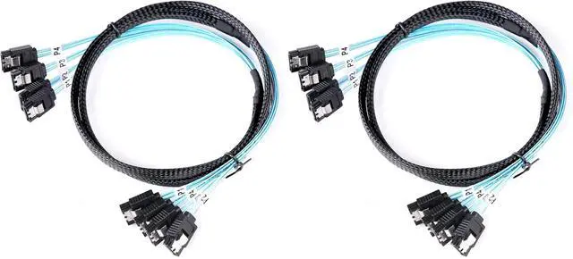 Main image of Vszerda SATA-III Cable-1M, 4Pcs/Set-SATA-6Gbps HDD-SDD Data-Cable Replacement for Server Bitcoin Computer SSD HDD CD DVD Drives Raid (3.3FT) (Pack of 2)