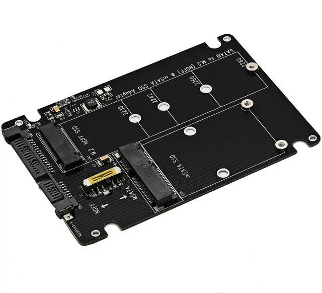 Alt view image 6 of 6 - Vszerda M.2 SATA 3.0,mSATA to SATA or USB Type C Adapter 2-in-1 Card Support mSATA or Ngff B Key SATA III SSD