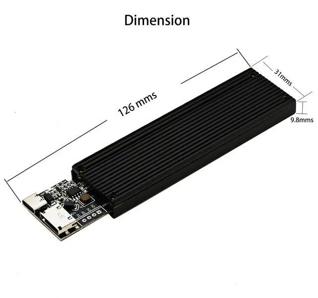 Alt view image 4 of 5 - Vszerda Oculink SFF-8611/8612 M.2(NGFF) NVMe SSD External Case with Oculink 50cm Cable,Comatible with SteamDeck GDP Thinkbook 14+/16+ UM780 XTX AOOSTAR Mini PC