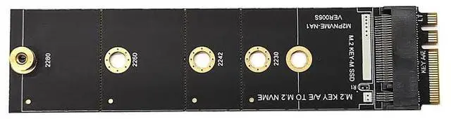 Alt view image 2 of 5 - Vszerda M.2 (NGFF) NVME SSD to M2 A/E Key Port Card (Only Provide PCIe 1X Lane)