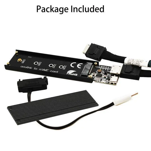 Alt view image 5 of 5 - Vszerda Oculink SFF-8611/8612 M.2(NGFF) NVMe SSD External Case with Oculink 50cm Cable,Comatible with SteamDeck GDP Thinkbook 14+/16+ UM780 XTX AOOSTAR Mini PC