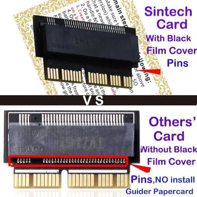 Alt view image 3 of 5 - Vszerda NGFF M.2 nVME SSD Adapter Card for Upgrade MacBook Air(2013-2016 Year) and MacBook PRO(Late 2013-2015 Year)