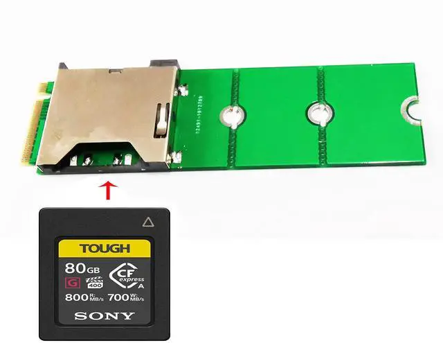 Alt view image 2 of 4 - Vszerda M.2 nVME M-Key Reader Card,Compatible with Sony CEA-G80T G160T CFexpress Type A Card