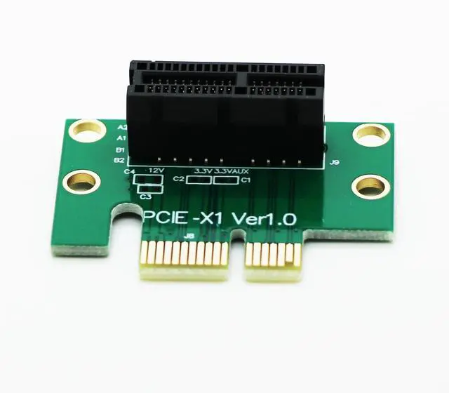 Alt view image 3 of 5 - Vszerda PCI-E PCIe Express 1X Riser Extension Card Angled