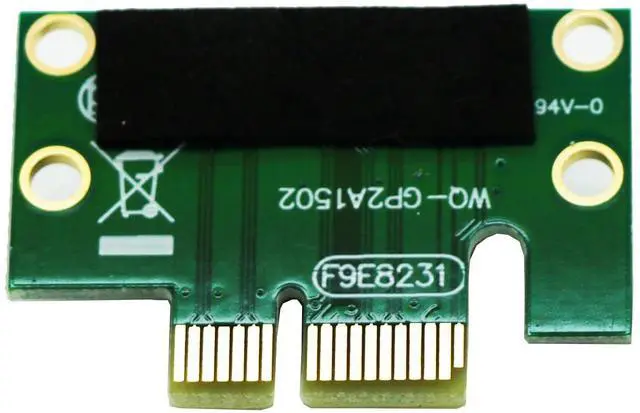 Alt view image 5 of 5 - Vszerda PCI-E PCIe Express 1X Riser Extension Card Angled
