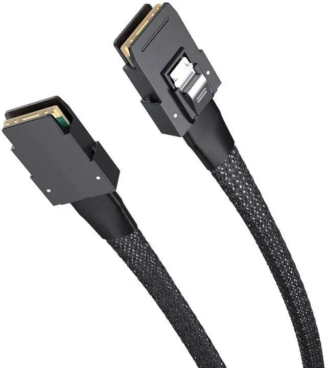 Main image of Vszerda Internal Mini SAS HD Cable SFF-8087 to SFF-8087, Mini SAS Cables, Compatible with Server, Raid Card & PCI Express Controller, 0.8-m(2.62ft)