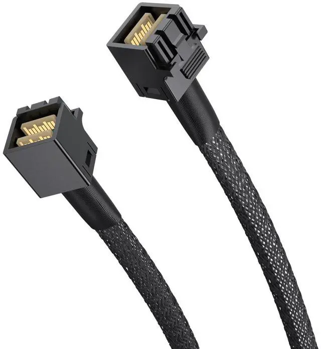 Alt view image 3 of 3 - Vszerda Internal Mini SAS HD Cable SFF-8643 to SFF-8643 with Sideband, Support up to 4-Ports (4 Lanes) of SAS Data, Work with Server, Raid Card & PCI Express Controller, 0.8-m(2.6ft)