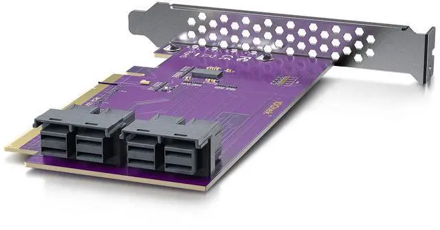 Main image of Vszerda PCIe to SFF-8643 Adapter for U.2 NVMe SSD, PCIe 3.0 X16, Quad SFF-8643 Ports, SAS Adapter Card Support Windows 10/2016/2019, VMware ESXi 6/7, Linux 18/20/21, REHL/Cent0S 7/8 and More