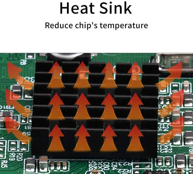 Alt view image 7 of 7 - Vszerda 4 Port SATA III Expansion Card with Low Profile Bracket - 6Gbps SATA 3.0 Controller PCI Express x1 Marvell 9215 for Windows 11/10/8/7/XP/Vista/Linux