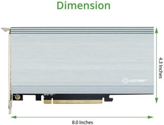 Alt view image 6 of 6 - Vszerda Dual M.2 NVMe Ports RAID to PCIe 3.0 x16 Interface (x8 Bandwidth) Bifurcation Riser Controller - SI-PEX40158