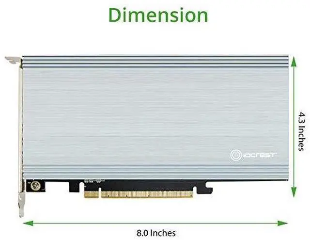 Alt view image 5 of 5 - Vszerda Quad M.2 NVMe Ports to PCIe 3.0 x16 Interface x8 Bandwidth Bifurcation Riser Controller - Support Non-Bifurcation Motherboard (SI-PEX40157)