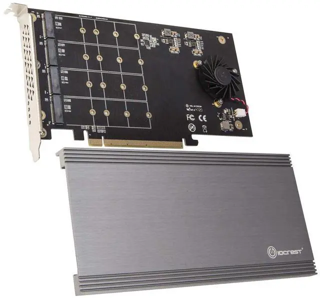 Main image of Vszerda Quad M.2 NVMe PCIe x16 Expansion Card for Intel VROC and AMD Ryzen Threadripper Motherboard