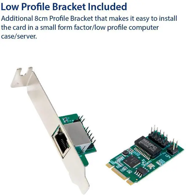 Alt view image 4 of 6 - Vszerda 2.5 Gigabit Ethernet M.2 M+B Key Interface Card 10/100/1000/25000 Mbps RJ45 LAN Intel I225 Chipset,Black,SY-PEX24075