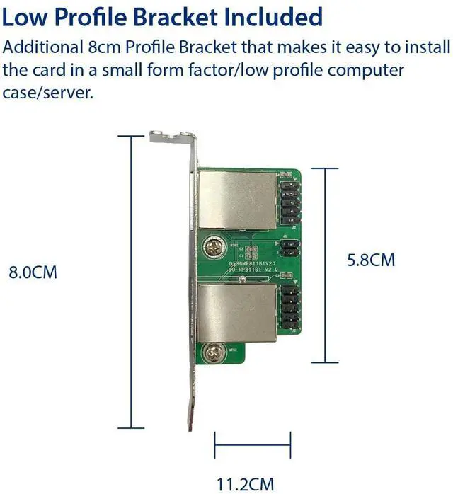 Alt view image 5 of 6 - Vszerda M.2 (B & M-Key) PCIe Interface Single Port Gigabit Ethernet Modules NIC RealTek RTL8111H Chipset