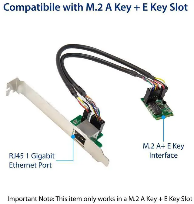 Alt view image 2 of 5 - Vszerda M.2 Gigabit Ethernet Module - GigaLAN 1000BASE-T M.2 A+E Key NIC Modules