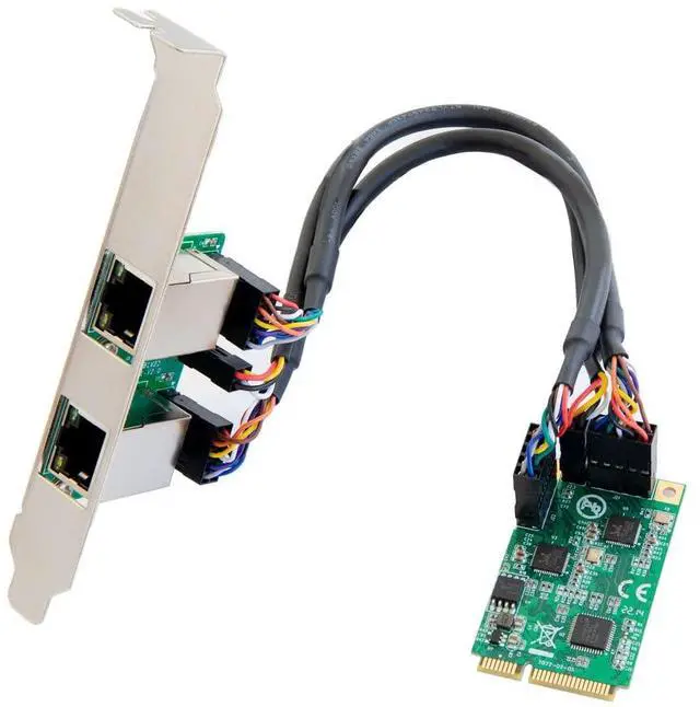 Main image of Vszerda Dual 2.5 Gigabit Mini PCIe Ethernet Network Expansion Card, Green (SI-MPE24079)