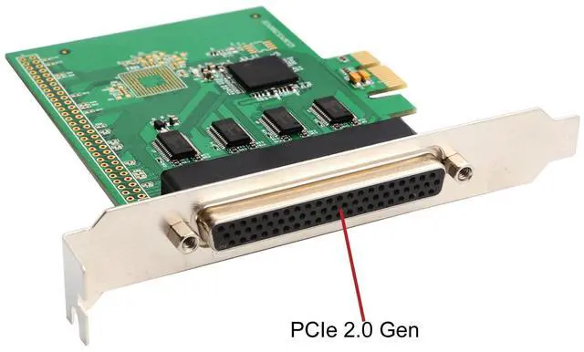 Alt view image 4 of 7 - Vszerda 8 Port RS-232 DB9 Serial PCI-e 2.0 x1 Card XR17V358 Chipset 16C550 UART SI-PEX15041