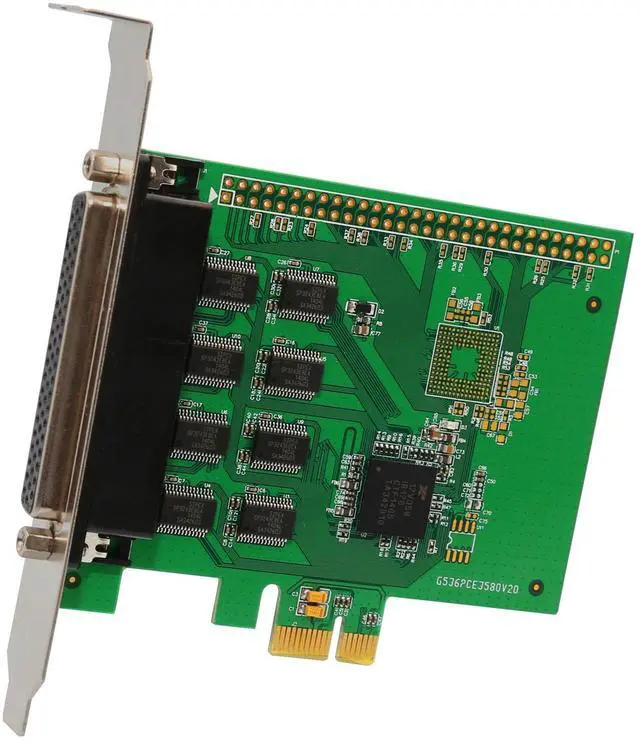 Alt view image 5 of 7 - Vszerda 8 Port RS-232 DB9 Serial PCI-e 2.0 x1 Card XR17V358 Chipset 16C550 UART SI-PEX15041