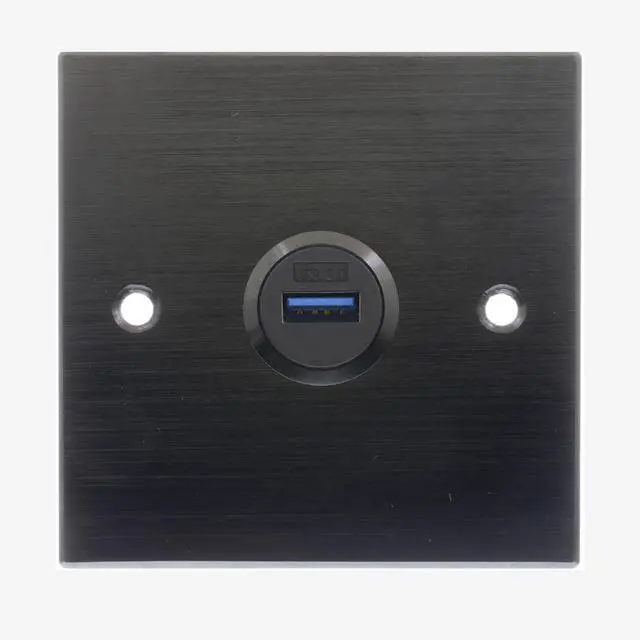 Alt view image 5 of 6 - Vszerda USB 3.0 Male to Female Waterproof Mounting Adapter, 5Gbps Data Transfer & Charging, Threaded Round Socket Converter with Nut Fixing for Panel Mount, Dustproof and Durable (5-Pack Black)