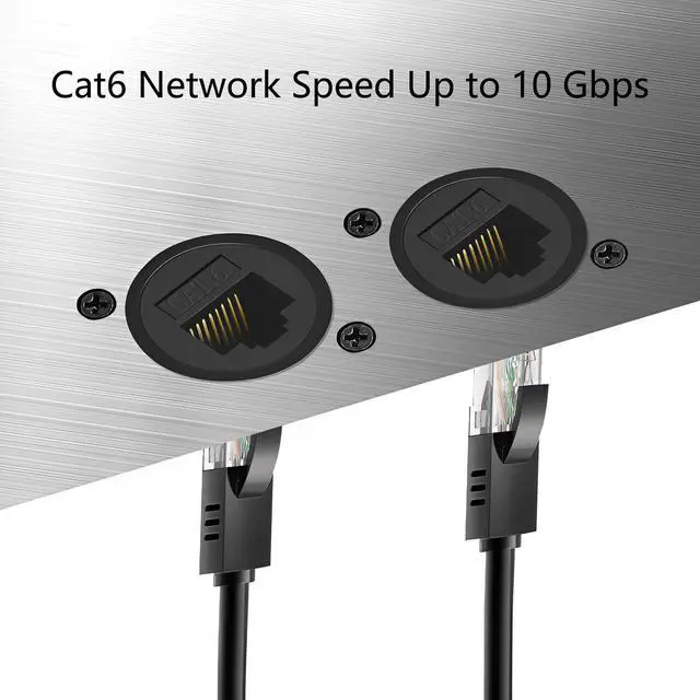 Alt view image 3 of 6 - Vszerda RJ45 Panel Mount Adapter - 8P8C Female-to-Female Connector, Compatible with CAT6A/CAT6/CAT5E/CAT5, XLR/D-Panel Mountable, Network Port Extender for LAN (5 Packs)