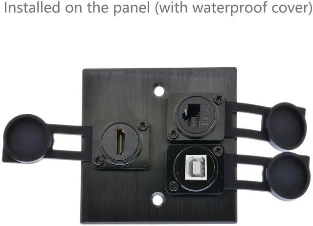 Alt view image 2 of 6 - Vszerda USB B to A Panel Mount Adapter - D-Type USB Type B to A Conversion Connector for Printers & Scanners, Compatible with HP, Canon, Epson, Lexmark, Xerox & More