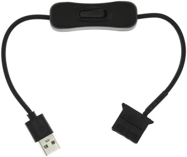 Main image of Vszerda USB to Molex 4-Pin Fan Power Cable with Switch for Computer Case Fan 30cm 11.8inch