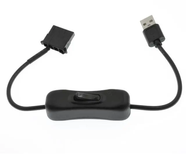 Alt view image 5 of 6 - Vszerda USB to Molex 4-Pin Fan Power Cable with Switch for Computer Case Fan 30cm 11.8inch