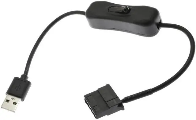 Alt view image 4 of 6 - Vszerda USB to Molex 4-Pin Fan Power Cable with Switch for Computer Case Fan 30cm 11.8inch