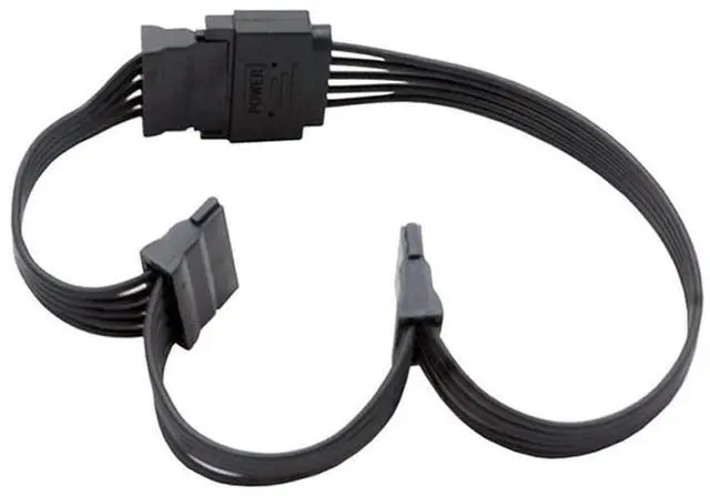 Alt view image 6 of 6 - Vszerda SATA Power Extension Cable 15 Pin SATA Male to Female Extender Cable Adapter for HDD Hard Drive 16.5inch 42cm (1 to 3)