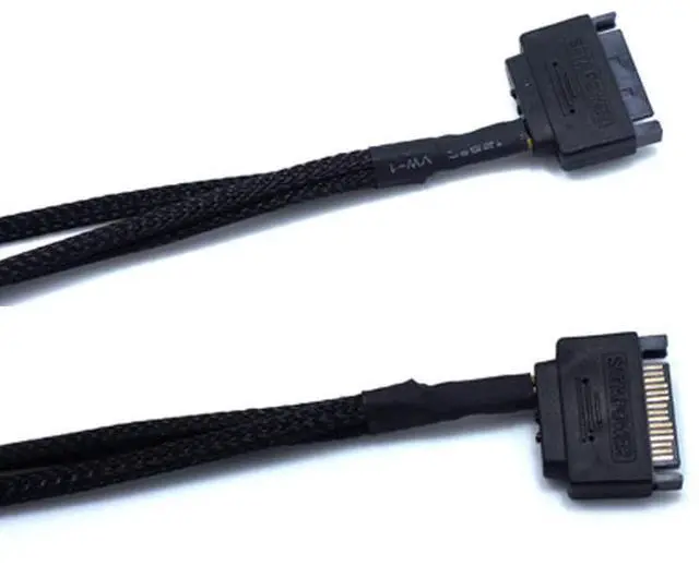 Alt view image 6 of 6 - Vszerda SATA to 3 Pin / 4 Pin Fan Adapter, 15 Pin SATA to 12V PC Case Fan Splitter Extension Power Cable Adapter 10.6 27cm (1 to 5)