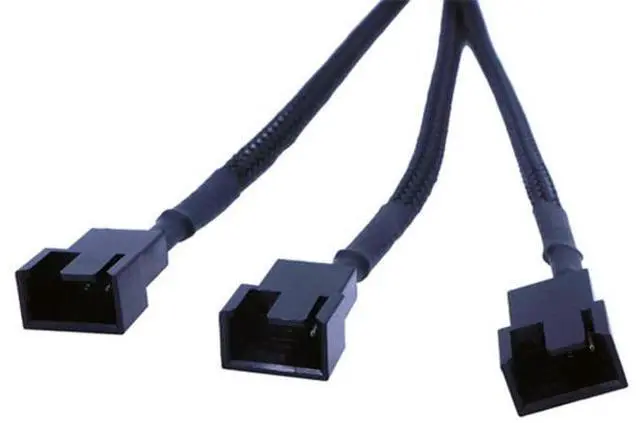 Alt view image 6 of 6 - Vszerda SATA to 3 Pin / 4 Pin Fan Adapter, 15 Pin SATA to 12V PC Case Fan Splitter Extension Power Cable Adapter 10.6 27cm (1 to 3)