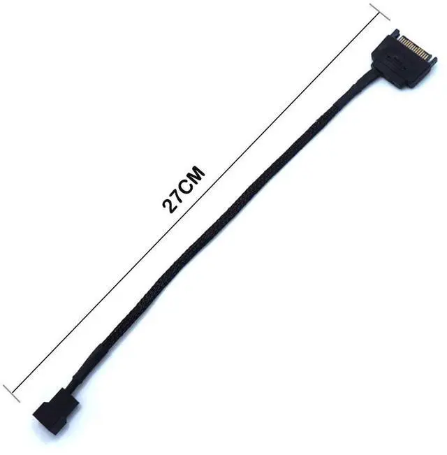 Alt view image 4 of 5 - Vszerda SATA to 3 Pin / 4 Pin Fan Adapter, 15 Pin SATA to 12V PC Case Fan Splitter Extension Power Cable Adapter 10.6 27cm (1 to 1)