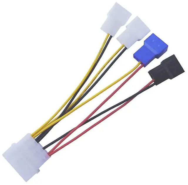 Alt view image 4 of 5 - Vszerda 4-Pin Molex to 3-Pin / 4 Pin Computer Fan Power Cable,Fan Speed Control Cable , 2x12V / 1x7V / 1x5V Cable (4.7 12cm)