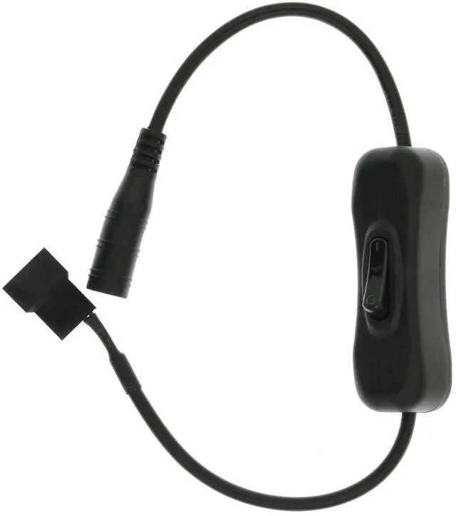 Alt view image 2 of 6 - Vszerda DC Power Supply Plug to 3/4-Pin PC Fan Power Adapter with Switch 11.8inch