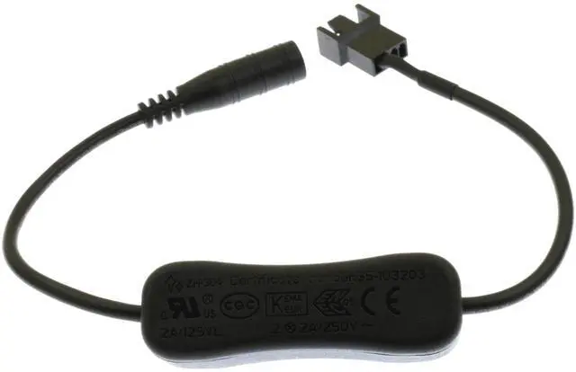 Alt view image 3 of 6 - Vszerda DC Power Supply Plug to 3/4-Pin PC Fan Power Adapter with Switch 11.8inch