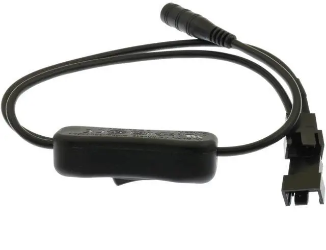 Alt view image 4 of 6 - Vszerda DC Power Supply Plug to Dual 3/4-Pin PC Fan Power Adapter with Switch 15.7inch